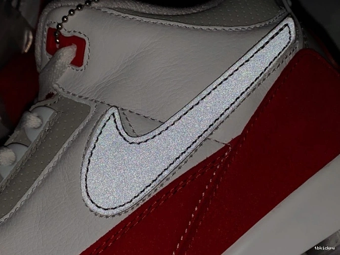 Rep TBkick Retro Air 3 University White Tinker Red Jordan CJ0939-100 0716